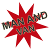 red star advertising man and van in portsmouth